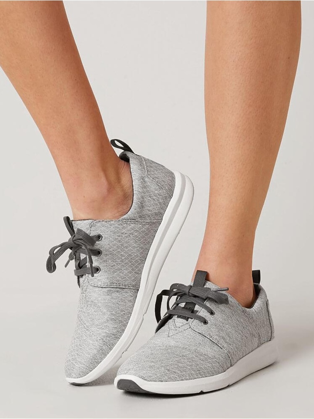 Toms Del Ray Casual Lace-Up Sneakers - Gray Size 9